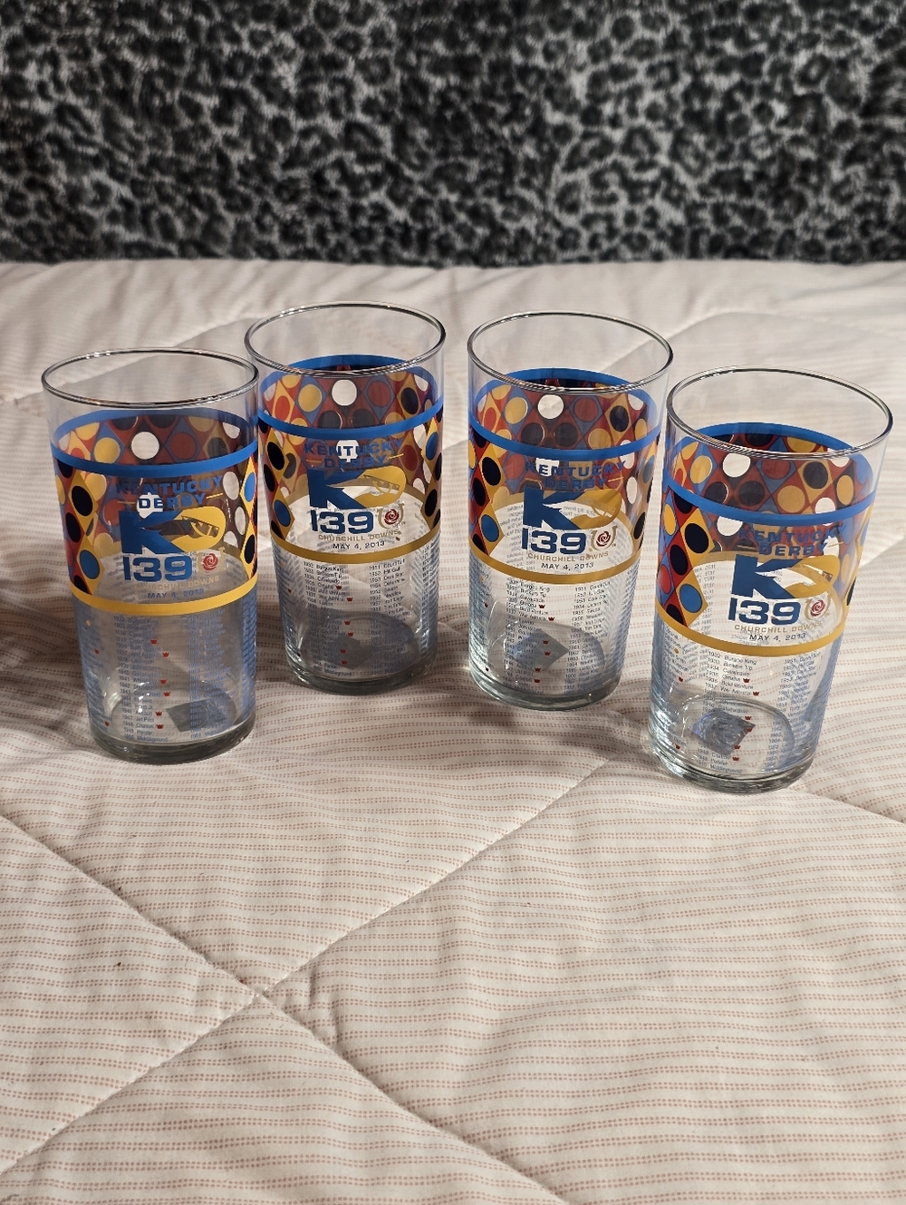 Official 139th Kentucky Derby Mint Julep Glasses 2013 12oz Set Of 4